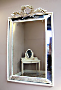 french antique cushion mirror
